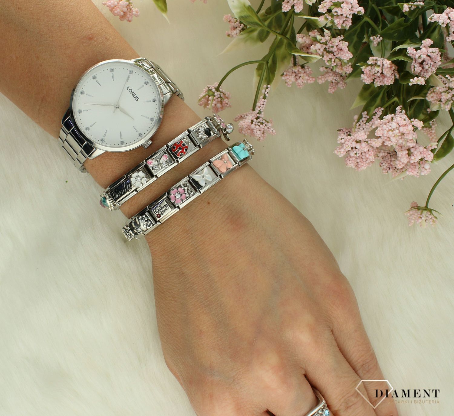 Nomination Link 925 zawieszka srebro Motyl z białej masy perłowej 330509 13.png